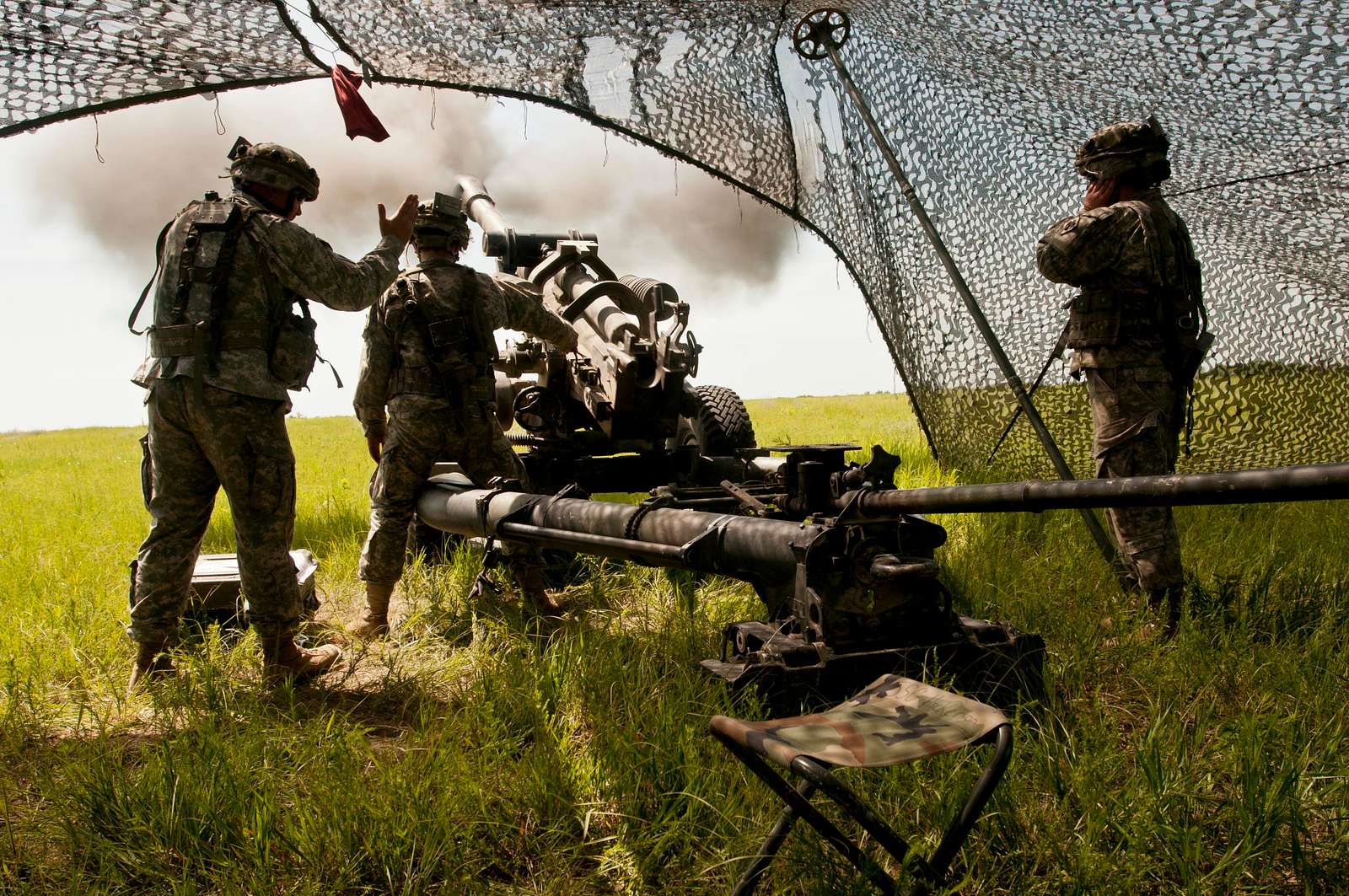 Soldiers of Battery B, 1st Battalion, 160th Field Artillery - NARA ...