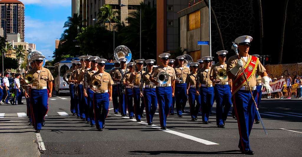 The U S Marine Corps Forces Pacific Band Marches Nara And Dvids