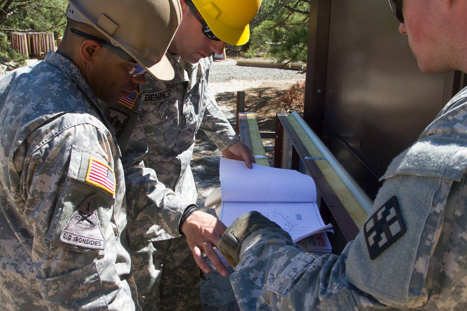 U.S. Army Staff Sgt. Anthony Marotta, right, and Sgt. Jeff Angle, UH-60L  Black Hawk helicopter crew chiefs with the New Jersey National Guard's  1-150th Assault Helicopter Battalion, conduct gear checks before hoist