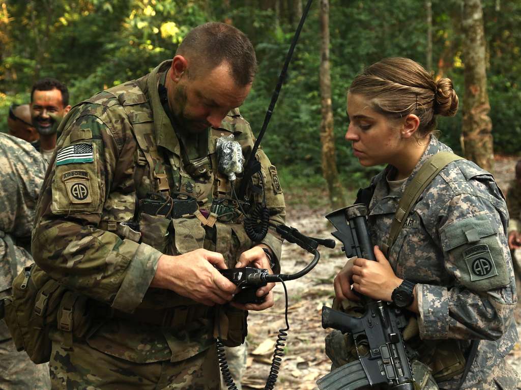 U.S. Army Paratroopers Sfc. Matthew Eldridge, left, - NARA & DVIDS