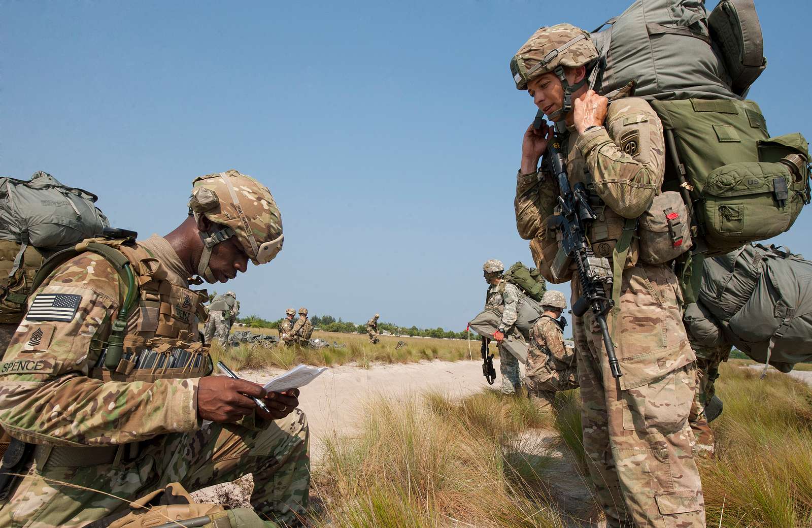 U.S. Army Command Sgt. Maj. Patrick Spence (left), - NARA & DVIDS ...