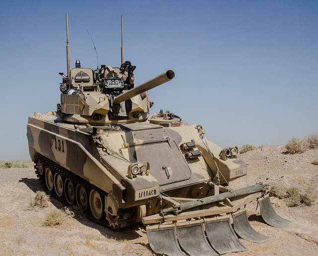 A Bradley Fighting Vehicle from Coldsteel Troop, 1st - PICRYL - Public ...