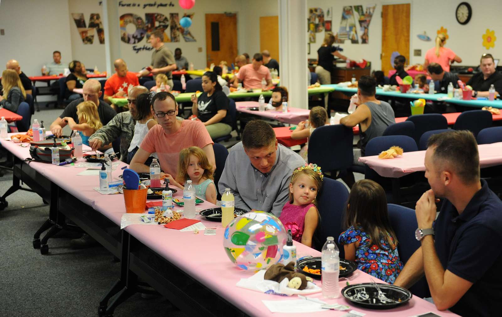 Keesler fathers and their daughters eat dinner during - U ...