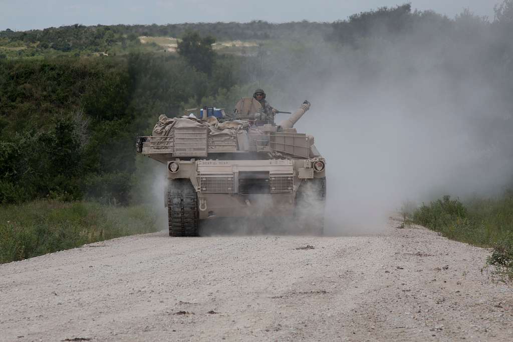 An M1A2 Abrams Tank Crew From Company B, 3rd Battalion, - PICRYL Public ...