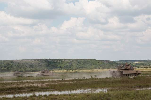 Three M1A2 Abrams Tank Crews From Company B, 3rd Battalion, - PICRYL ...