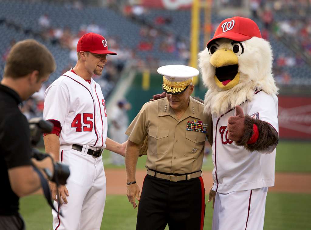 Screech, the mascot of the Washington Nationals baseball - NARA & DVIDS  Public Domain Archive Public Domain Search