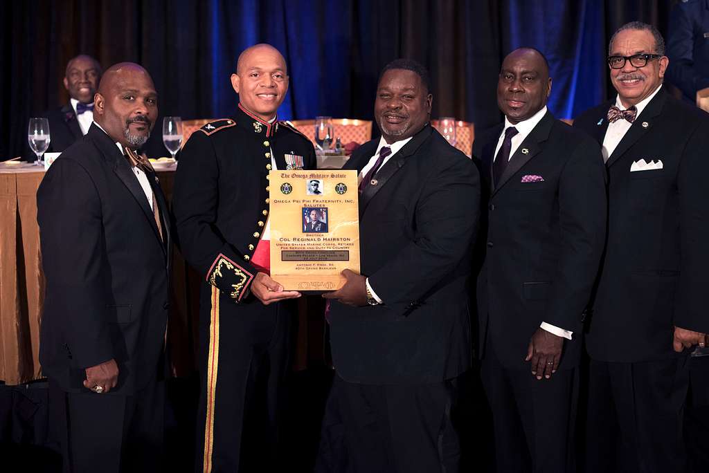 Col. Reginald L. Hairston receives an honorary award PICRYL