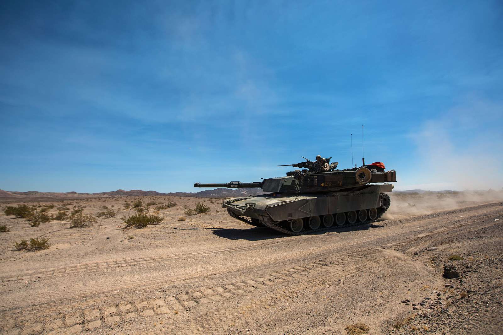 A U.S. Marine Corps M1A1 Abrams Tank, with Delta Company, - NARA ...