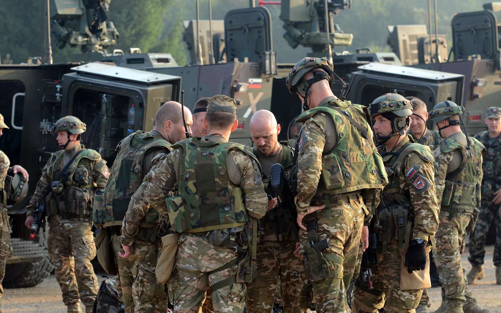 Croatian Armed Forces soldiers go over a plan of action - NARA & DVIDS ...