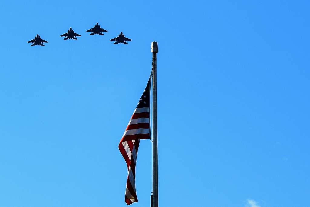 Four F-15E Strike Eagle aircraft from the 334th Fighter - PICRYL ...