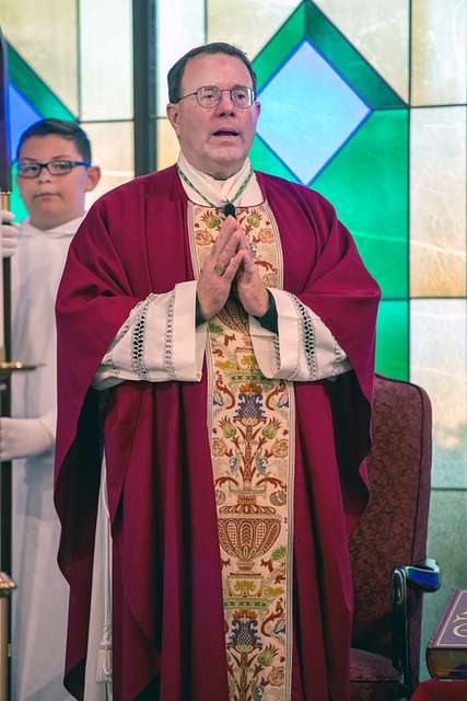 Bishop Neal Buckon Conducts Prayer During The Catholic - NARA & DVIDS ...