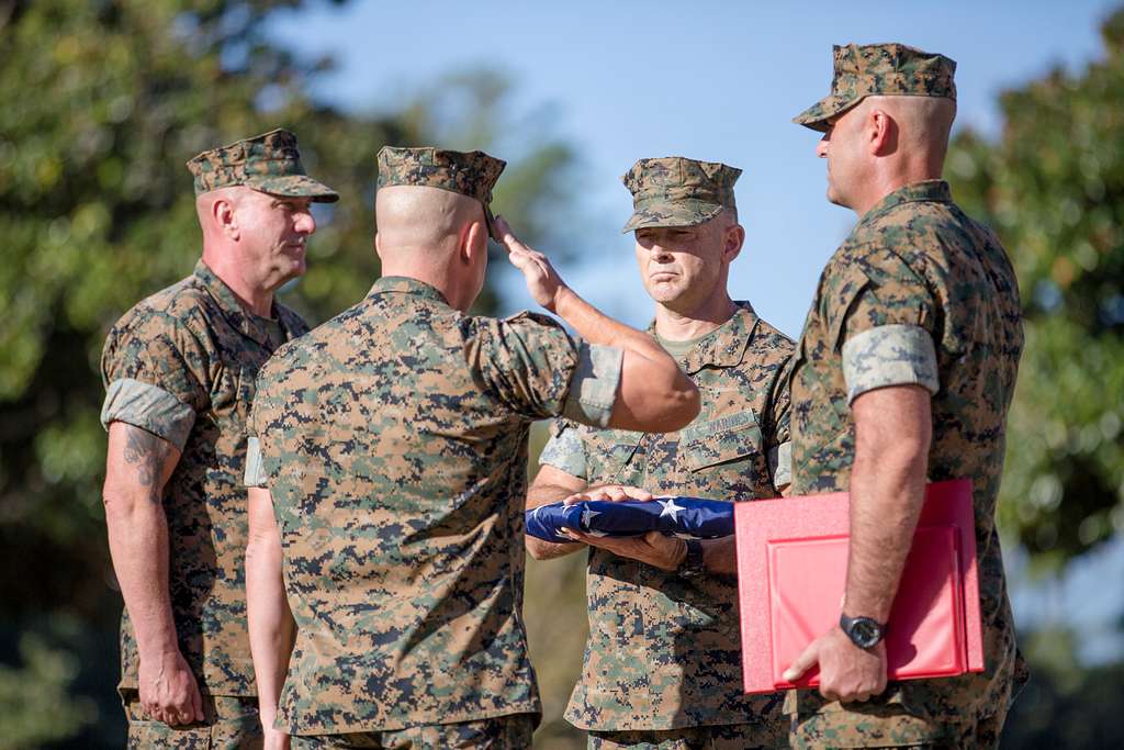 U.S. Marine Corps 1st Sgt. Joshua W. Hairston, center, - PICRYL ...