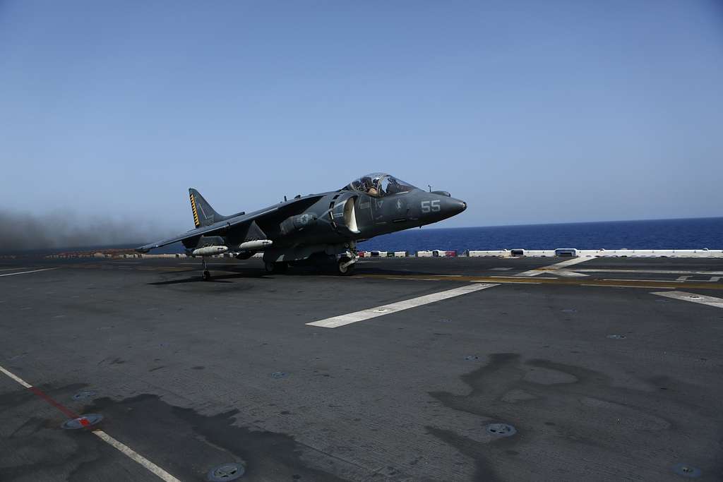 A U.S. Marine Corps AV-8B Harrier II With The 22nd - NARA & DVIDS ...