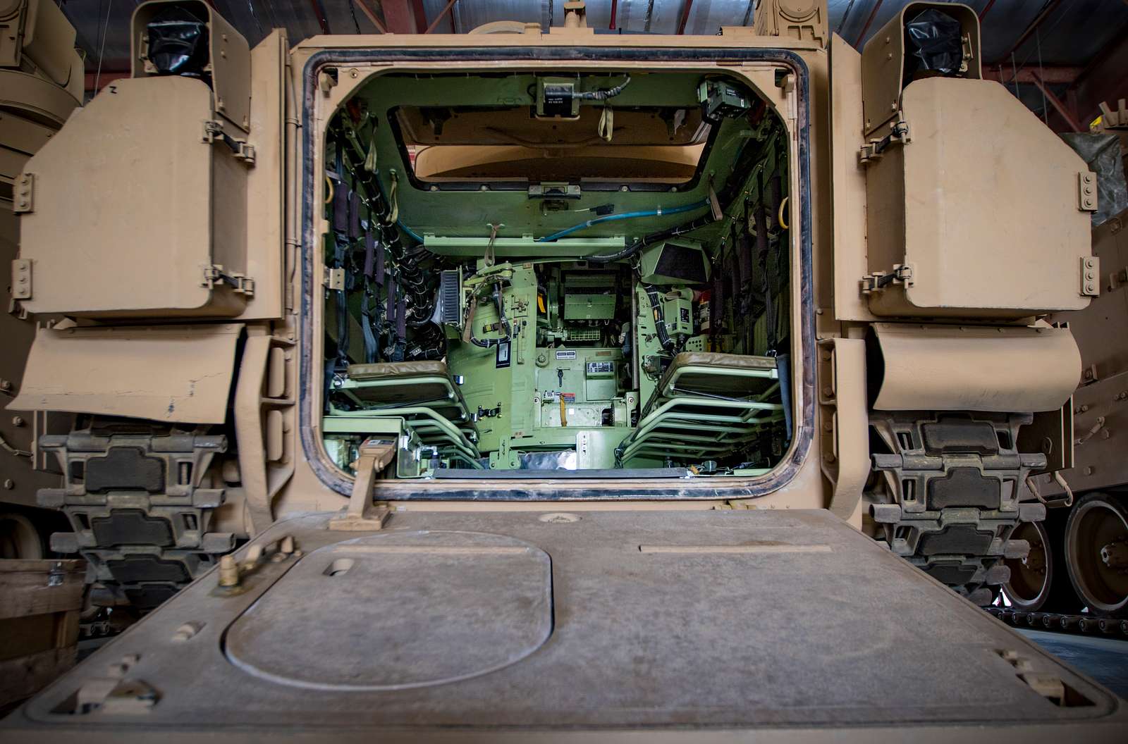 A Bradley Fighting Vehicle Is Prepositioned Inside NARA DVIDS   A Bradley Fighting Vehicle Is Prepositioned Inside E7d7a9 1600 