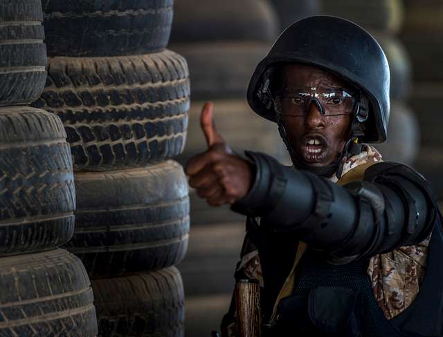 Members of the Somali Police Force, train with the - PICRYL - Public ...