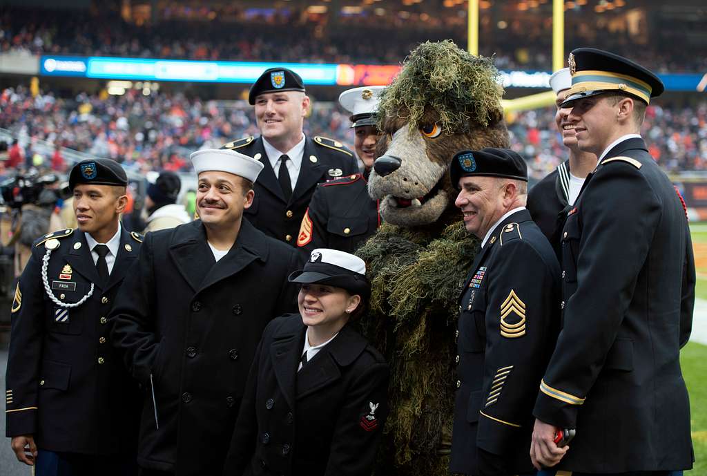 File:Military service members honored during Chicago Bears game  141116-A-TI382-323.jpg - Wikimedia Commons