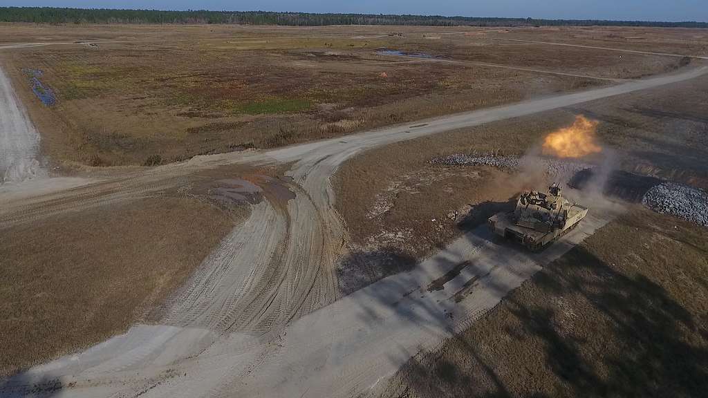 Aerial Drone Image Of An M1A2 Abrams Main Battle Tank - NARA & DVIDS ...