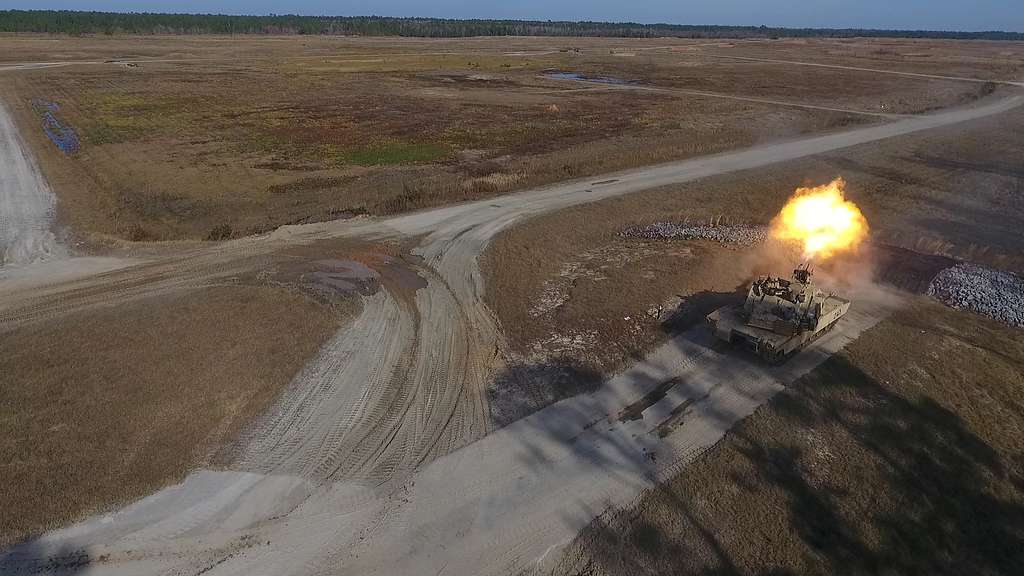 Aerial Drone Image Of An M1A2 Abrams Main Battle Tank - NARA & DVIDS ...