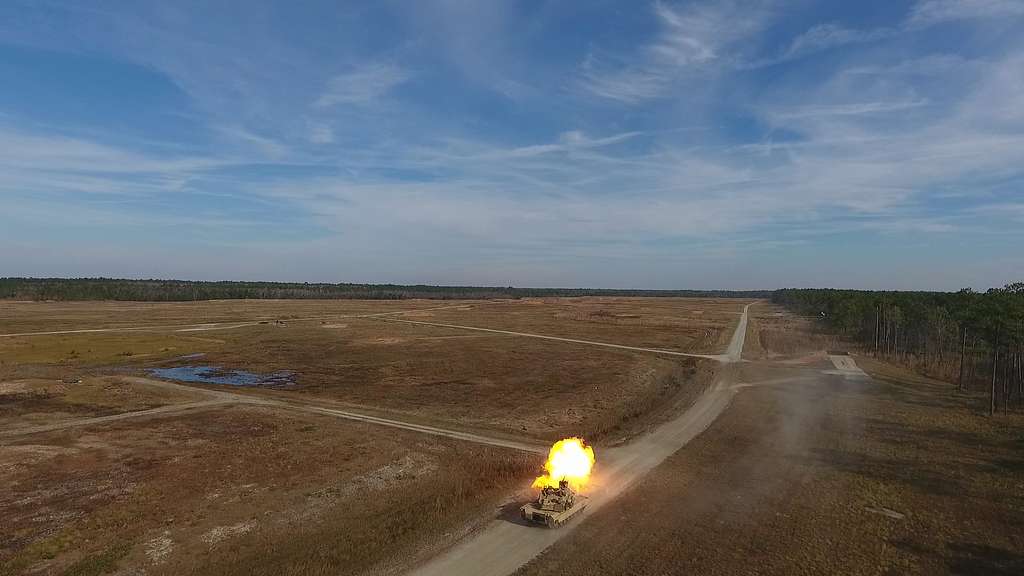 Aerial Drone Image Of An M1A2 Abrams Main Battle Tank - NARA & DVIDS ...