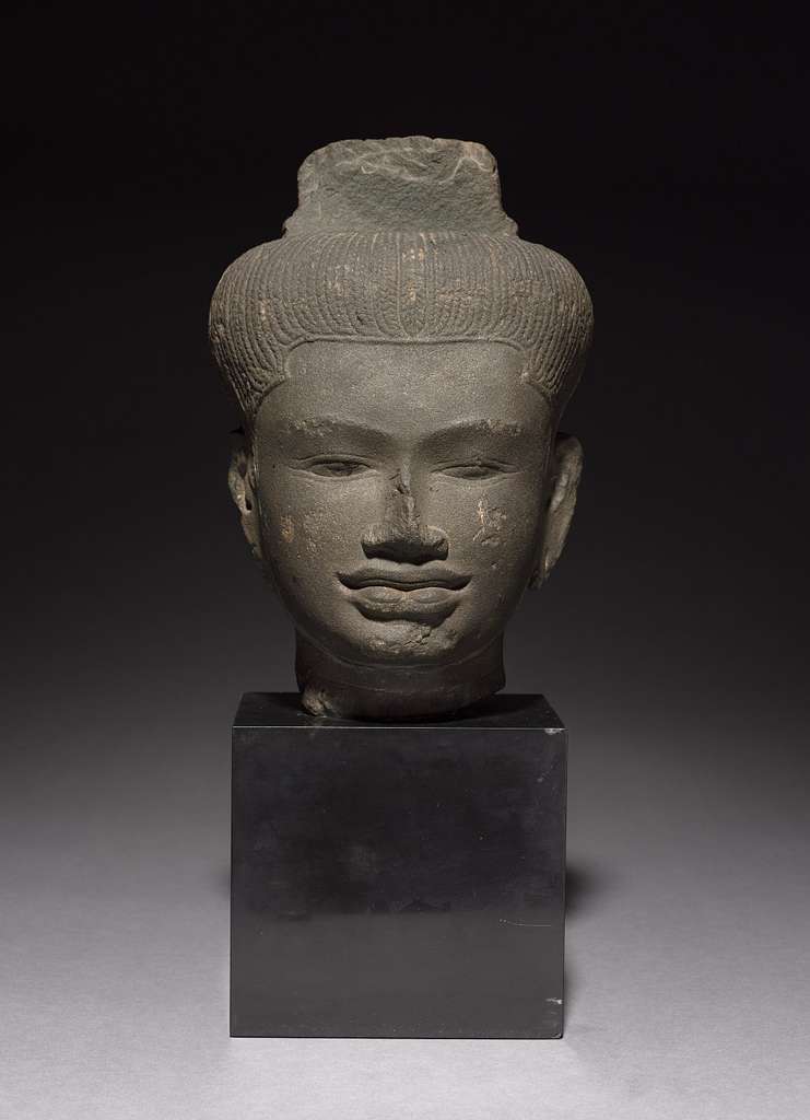 Cambodia, Angkor, 10th century - Head of a Follower of Shiva - 2012.294 ...