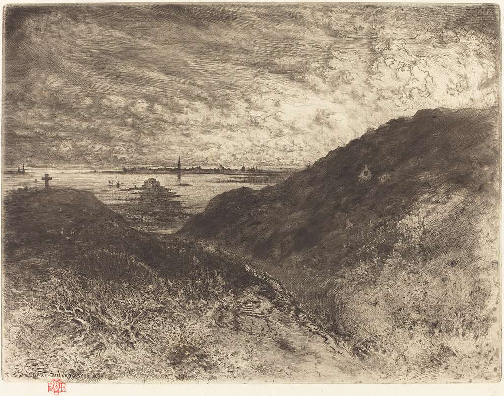 Félix-Hilaire Buhot, La Falaise - Baie de Saint-Malo (The Cliff - Saint ...