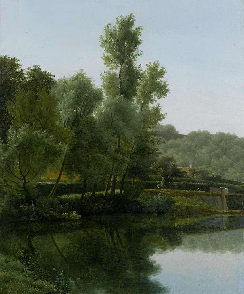 Jean-Victor Bertin French Neoclassical Italianate Landscape with River