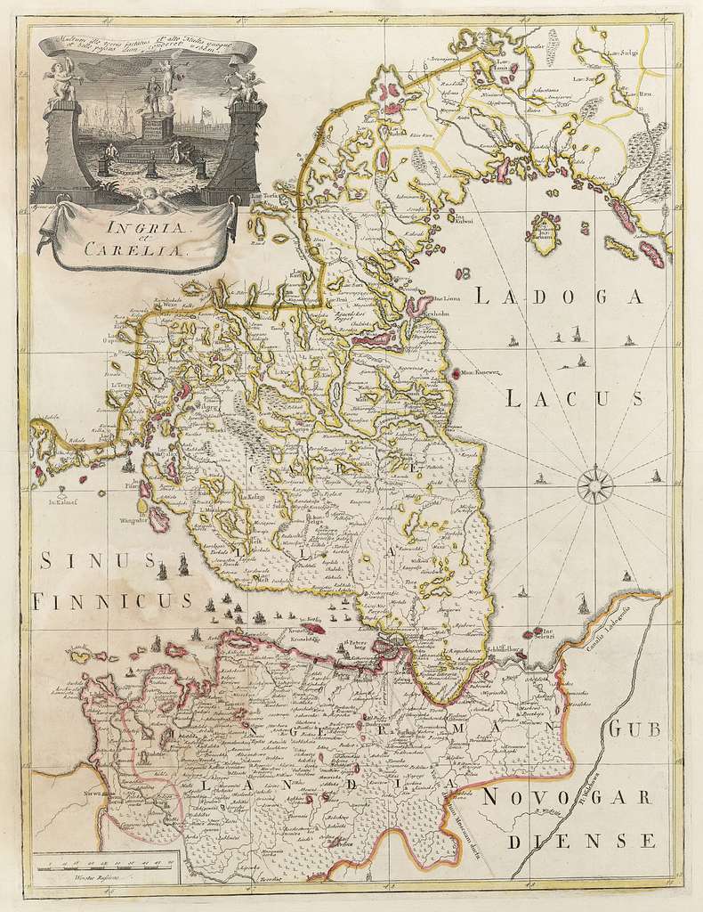 Карта ингерманландии 1676