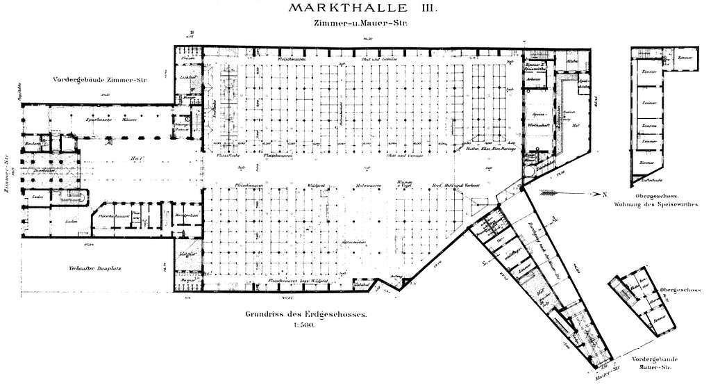 Markthalle III Grundriss - Public domain architectural plan drawing ...