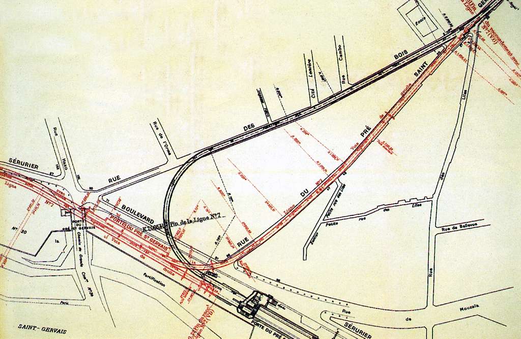 Metro de Paris - Plan voie des Fetes et station Haxo - PICRYL Public ...