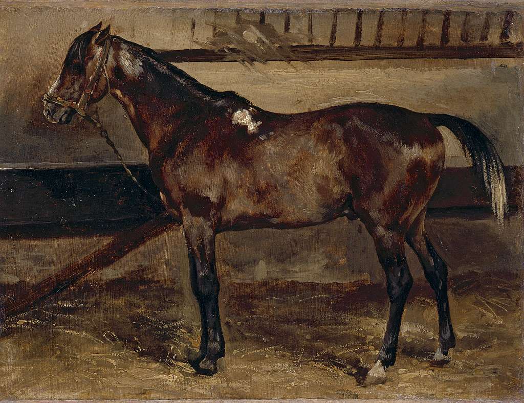 Théodore Géricault - Cheval brun à l'écurie - PDUT1712 - Musée des ...