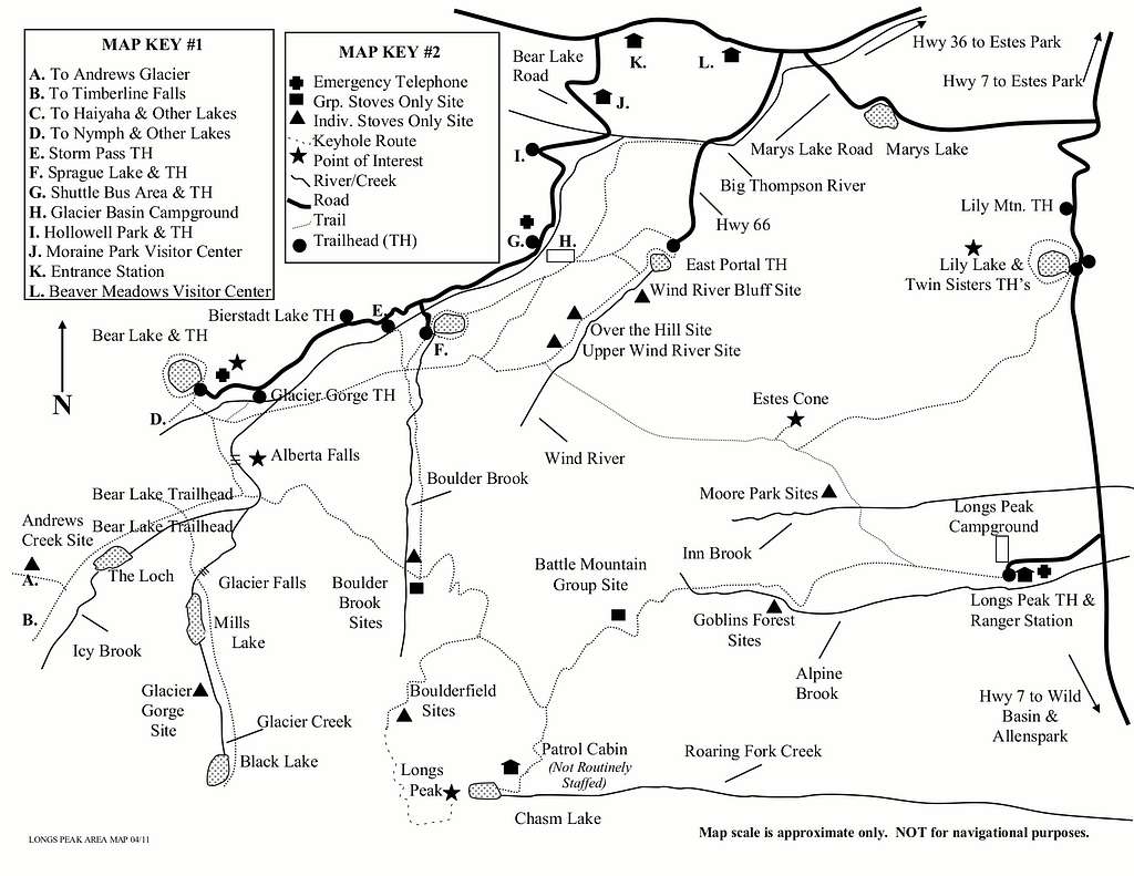 NPS rocky-mountain-longs-peak-trail-map - PICRYL Public Domain Search