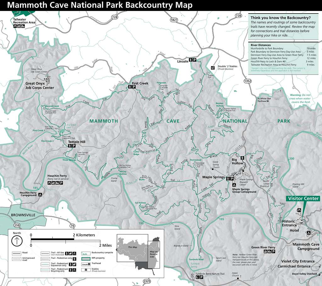 NPS mammoth-cave-trail-map - Public domain map - PICRYL - Public Domain ...