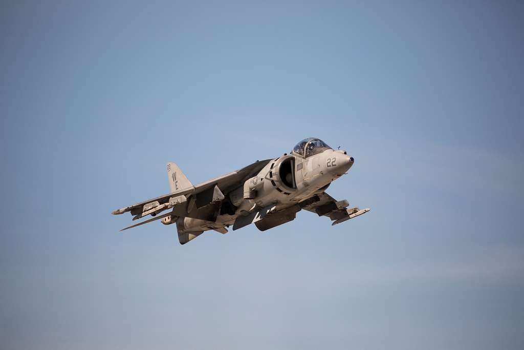 A U.S. Marine Corps AV-8B Harrier II Attached To Marine - NARA & DVIDS ...