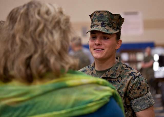 U.S. Marine Corps Pfc. Maria Daume, a mortarman assigned - NARA & DVIDS ...