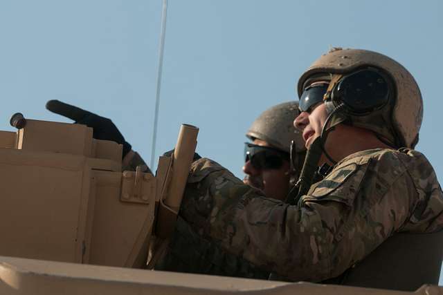 An M2a3 Bradley Fighting Vehicle Crew From The 3rd Nara And Dvids