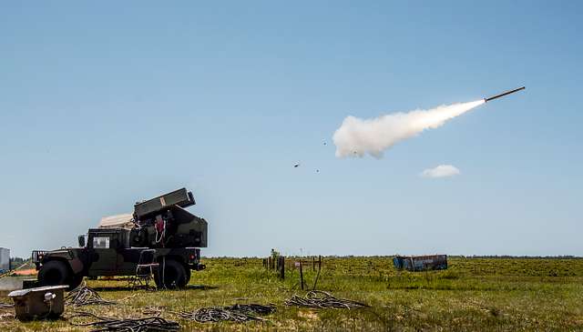 An FIM-92 Stinger missile is fired downrange from an - PICRYL Public ...