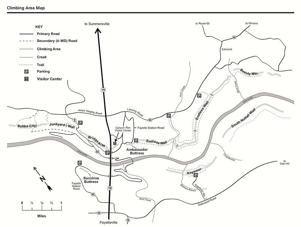 NPS new-river-gorge-climbing-map - Public domain map - PICRYL - Public ...