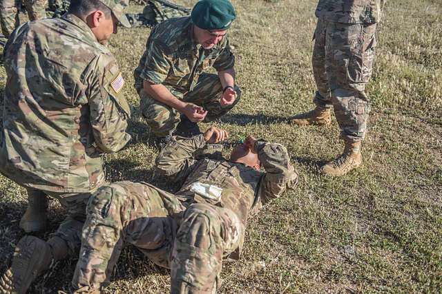 Greek paratroopers with 1st Paratrooper Commando Brigade, - PICRYL ...