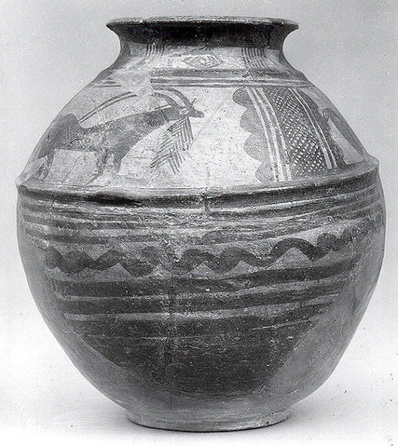 Cone-shaped vase with geometric decoration, Iran