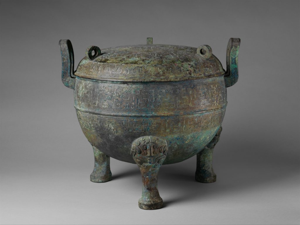 Ritual tripod cauldron (Ding), China, Shang dynasty (ca. 1600–1046 BCE)