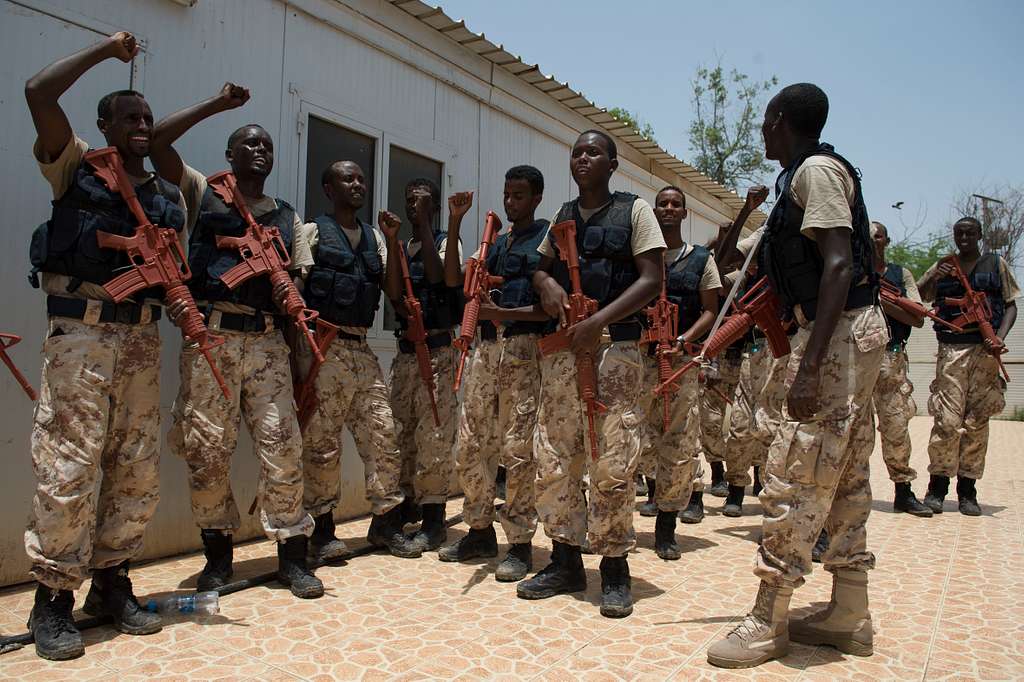 Somali National Police cadets conduct training at the - PICRYL - Public ...