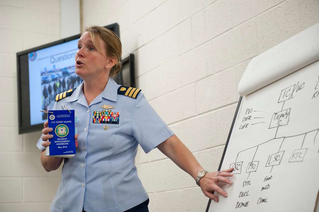 Coast Guard Cdr. Peggy Britton, response chief of Sector - PICRYL ...