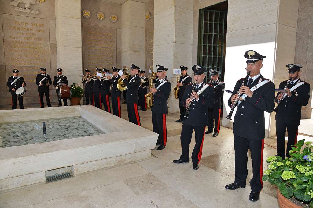Italian Carabinieri Band performs during the Memorial - PICRYL