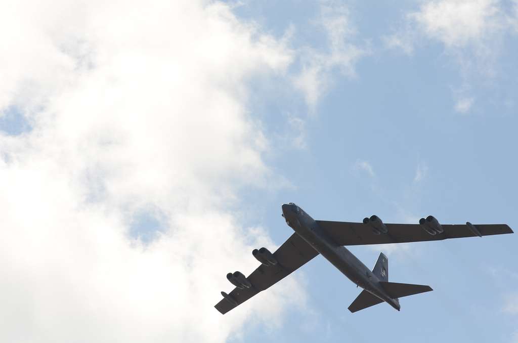 ADAZI MILITARY BASE, Latvia – A B-52 Maneuvers Overhead - NARA & DVIDS ...