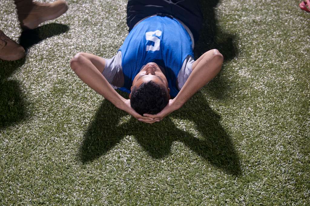 A Warrior is graded during the sit up event as part PICRYL