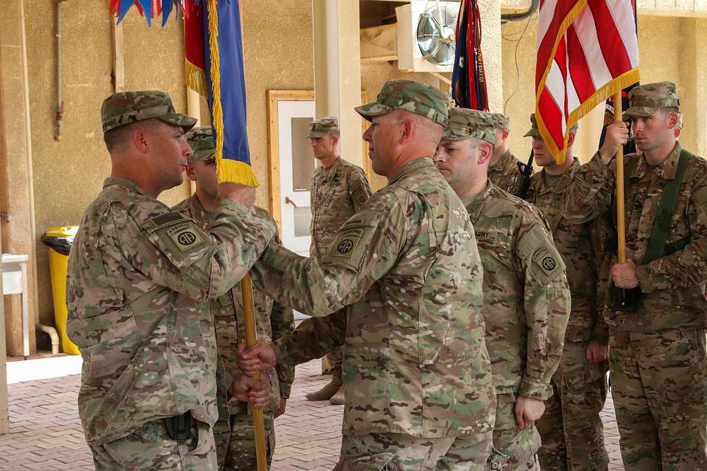 Outgoing Command Sgt. Maj. Mitchell Rucker hands the - PICRYL Public ...