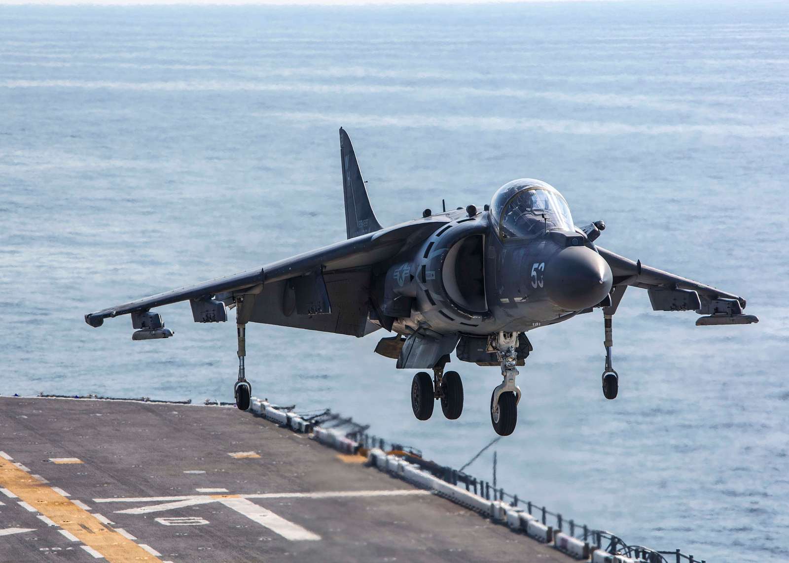 An AV-8B Harrier II Aircraft With Marine Medium Tiltrotor - NARA ...