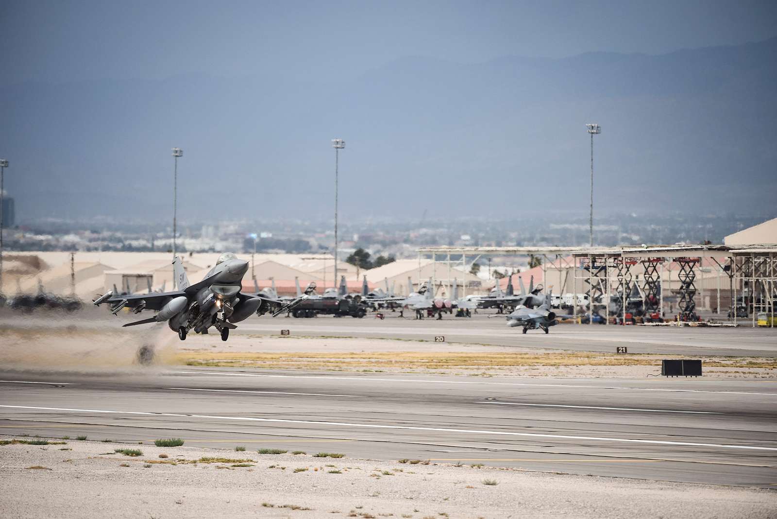 An F-16 Fighting Falcon from the 55th Fighter Squadron, - NARA & DVIDS ...