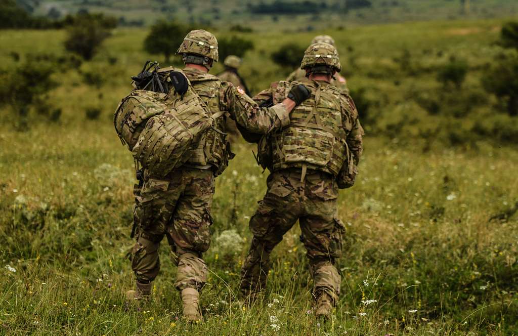 Paratroopers from 1st Battalion, 143rd Infantry Regiment, - PICRYL ...