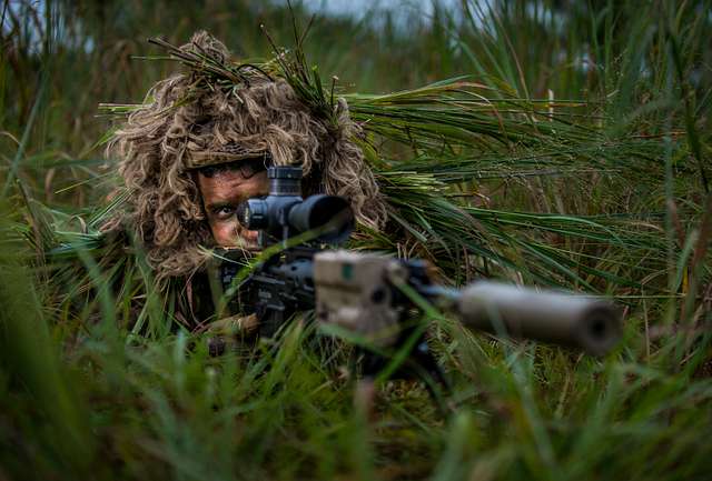 military sniper ghillie suit